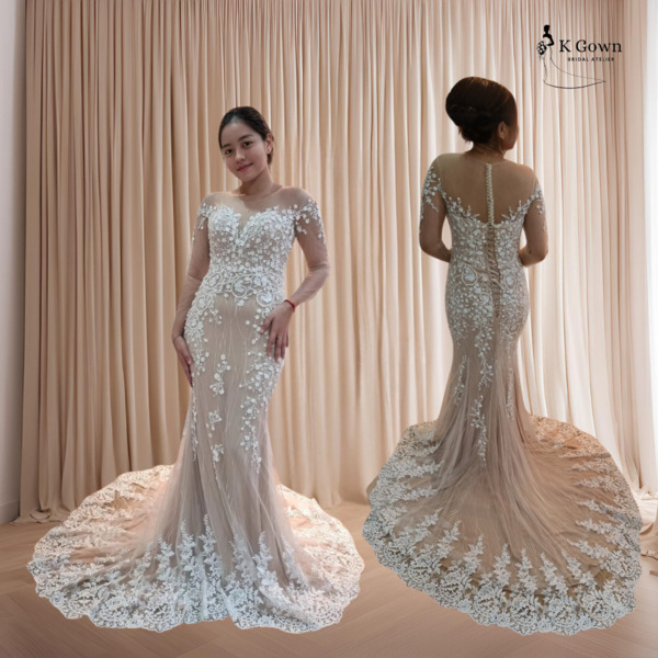 chinese dress ladies Classic Mermaid Lace Wedding Dress – misaislestyle main image 0