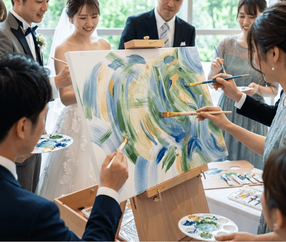 Live Abstract Painting - 40 X 60 CM Canvas-1